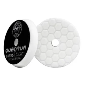 _Chemical Guys Hex Logic Quantum Light Medium Polishing Pad White 5.5" BUFX114HEX5