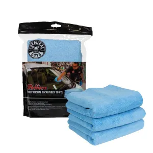 Chemical Guys Workhorse Microfiber Towel, Blue 16" x 16" 3 Pack MICBLUE03