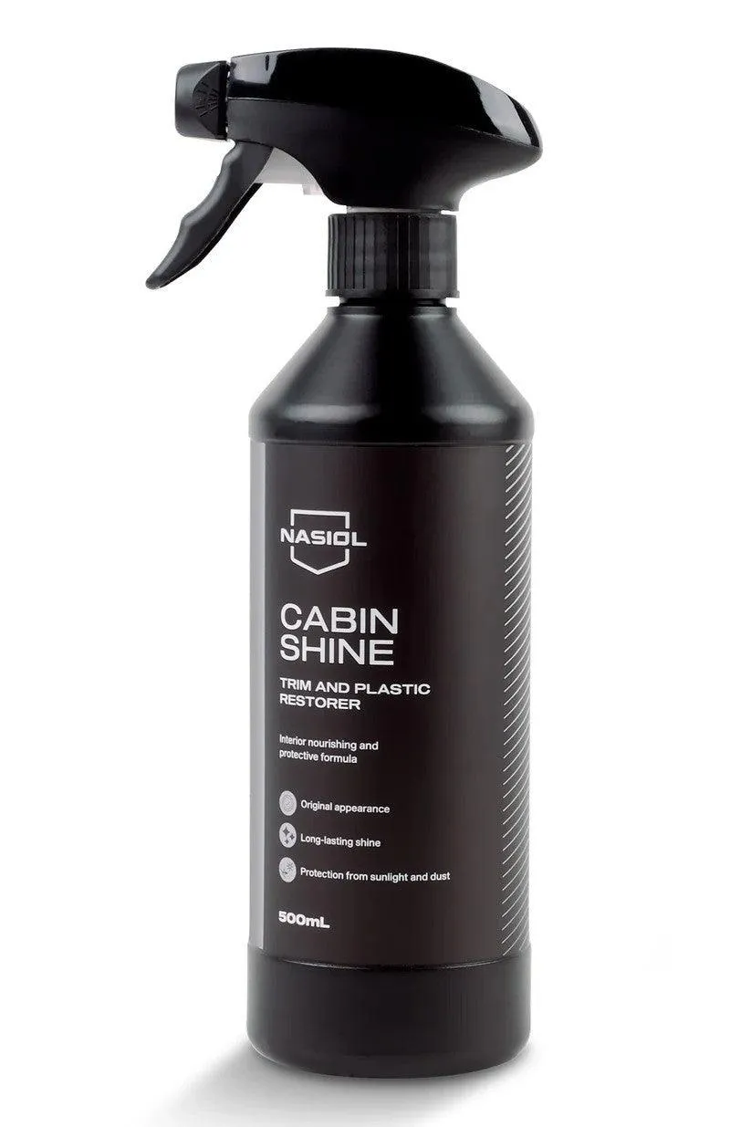 Nasiol CabinShine Interior Plastic, Rubber & Vinyl Protectant Premium Matte-Finish Protection for Dashboards and Consoles