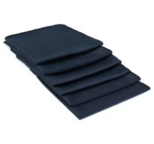 The Rag Company Diamond Glass Towel Black 16" x 16" 6 Pack