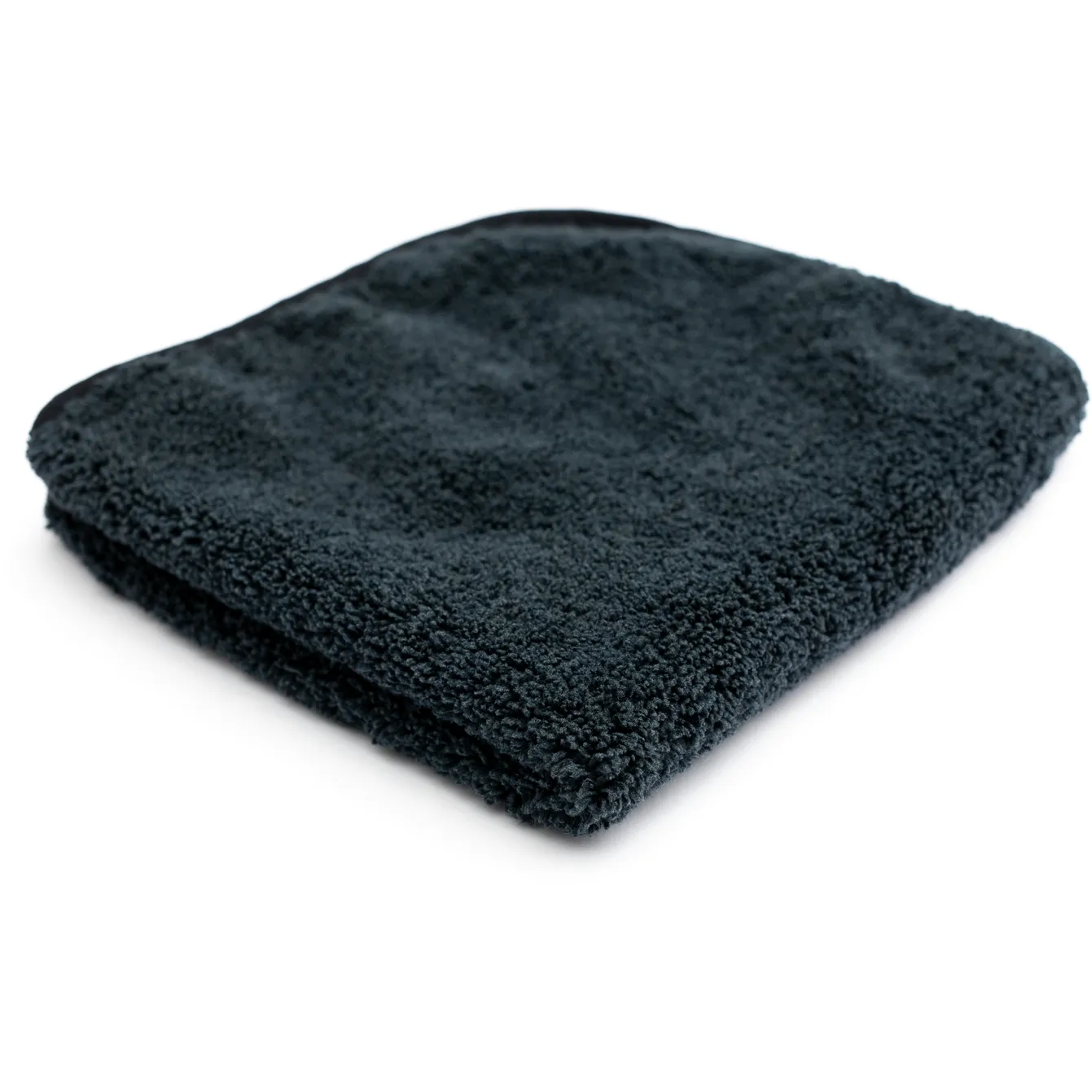 The Rag Company Spectrum 420 Dual-Pile Black Microfiber Towel 16" x 16"